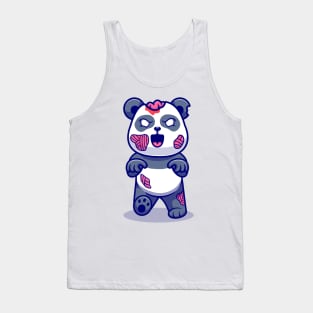 Cute Panda Zombie Cartoon Tank Top